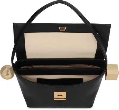 Jacquemus Rond Carr Leather Crossbody Bag In Black