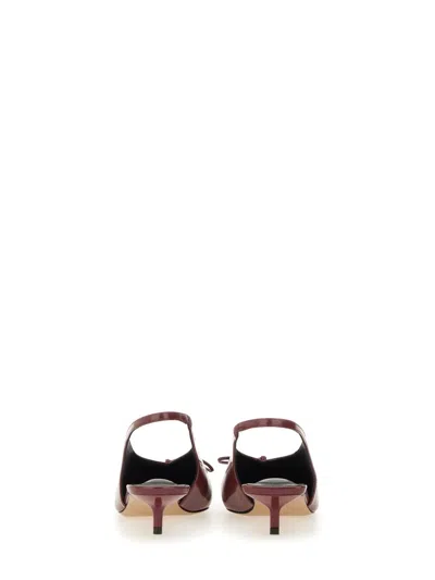 Jacquemus Burgundy Cubisto Sling-back Shoe In Multi