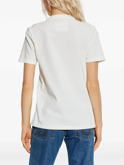 Jil Sander Crewneck Short Sleeves Classic Logo Print T-shirt In White
