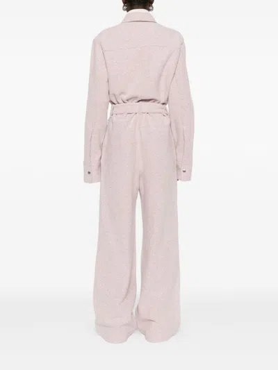 Jil Sander Wool Blend Jumpsuit In Neutral