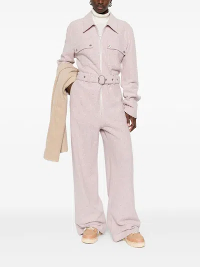 Jil Sander Wool Blend Jumpsuit In Neutral