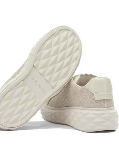 Jimmy Choo "diamond Light Maxi" Sneakers In Nude