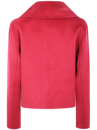 Joseph Double-breasted Wool Jacket In Red