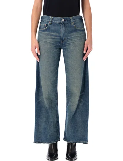 Junya Watanabe Layered Wide-leg Denim Trousers In Blue