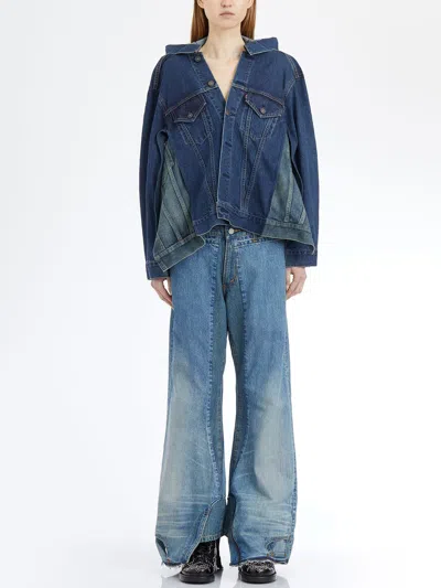 Junya Watanabe Short Denim Jacket In Multi