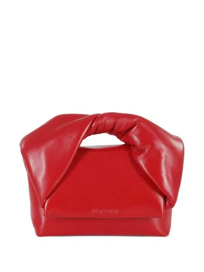 Jw Anderson Leather Shoulder Bag With Twisted Handle