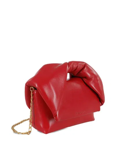 Jw Anderson Leather Shoulder Bag With Twisted Handle