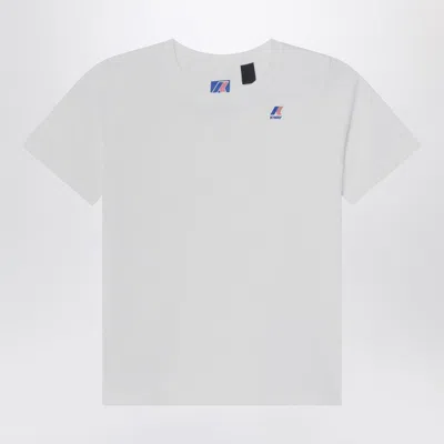 K-way White Edouard T-shirt In Cotton