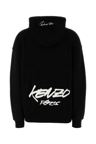 Kenzo Cotton Futura 2000 Sweatshirt With Graphic Prints In Black