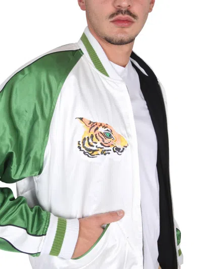 Kenzo Double Face Bomber Jacket France Japan In Black