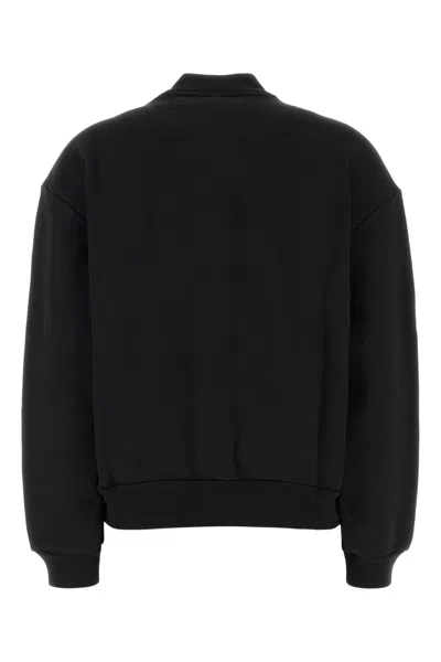 Kenzo Felpa Nera Con Logo Con Bottoni In Black