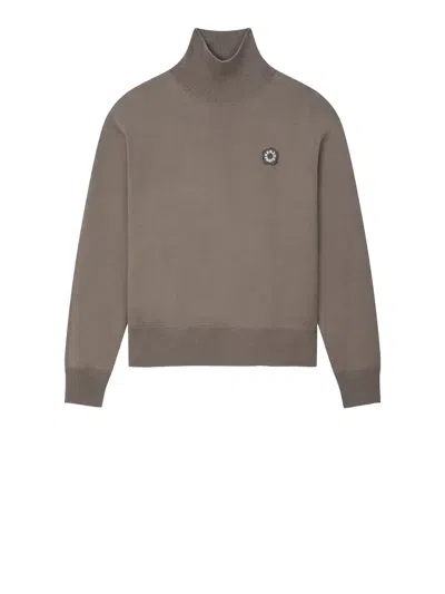 Kenzo Taupe Sweater With Logo In Brown