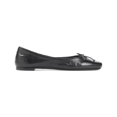 Khaite Black Lamb Leather Charlotte Ballerina In Gray