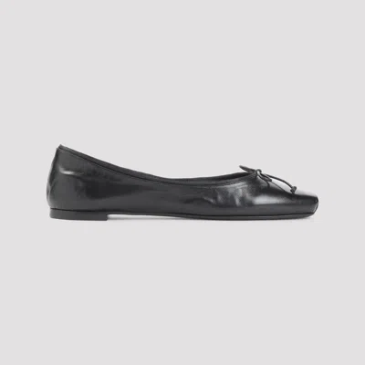 Khaite Black Lamb Leather Charlotte Ballerina In Gray