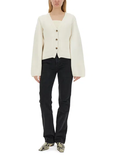 Khaite Cardigan Scarlet In Neutral