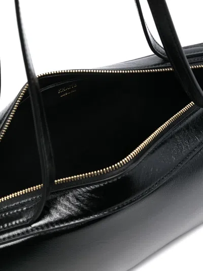 Khaite Rectangular Handbag In Smooth Calf Leather In Black