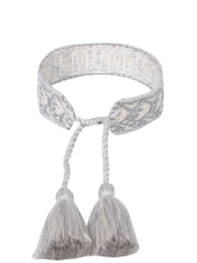 Label K Braided Fabric Bracelet In Gray