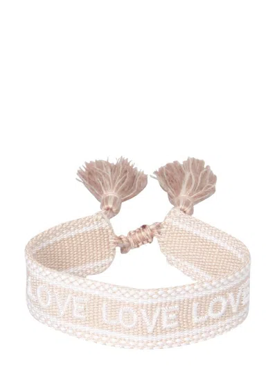 Label K Braided Fabric Bracelet In Neutral