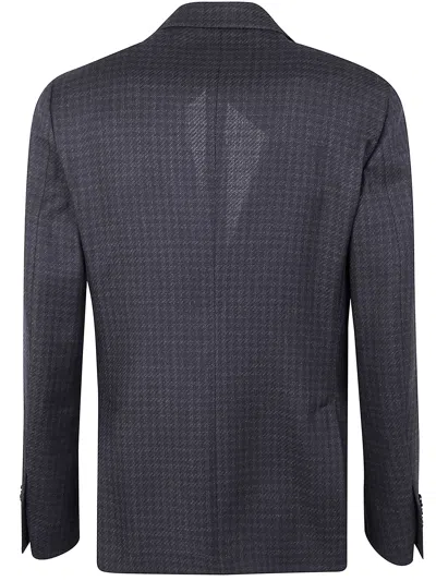 Lardini Houndstooth-pattern Blazer In Blue