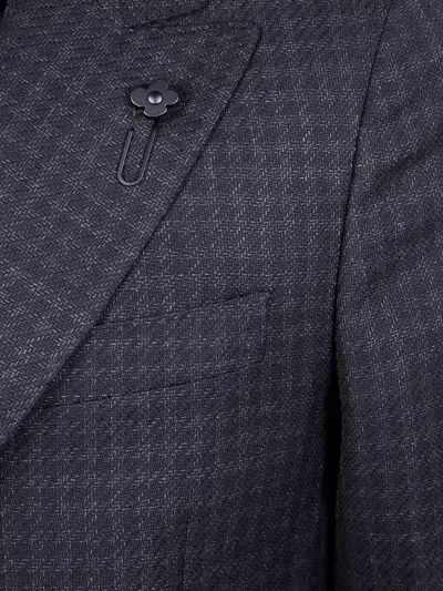 Lardini Houndstooth-pattern Blazer In Blue