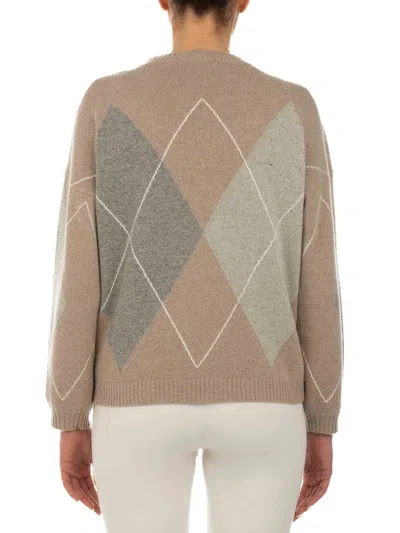 Le Tricot Perugia Multicolor Wool Blend Pullover In Multi