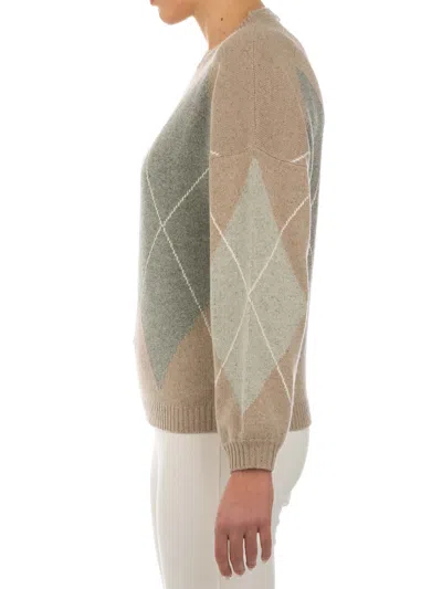 Le Tricot Perugia Multicolor Wool Blend Pullover In Multi