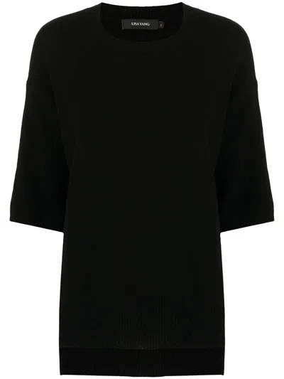 Lisa Yang "camille" Round Neck Sweater In Black