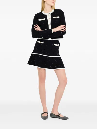 Liu •jo Liu Jo Glitter Waffle Weave In Black