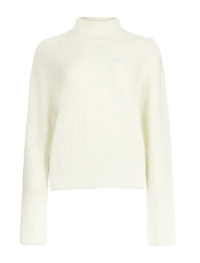Liu •jo Liu Jo Ribbed Knit High Neck In Neutral