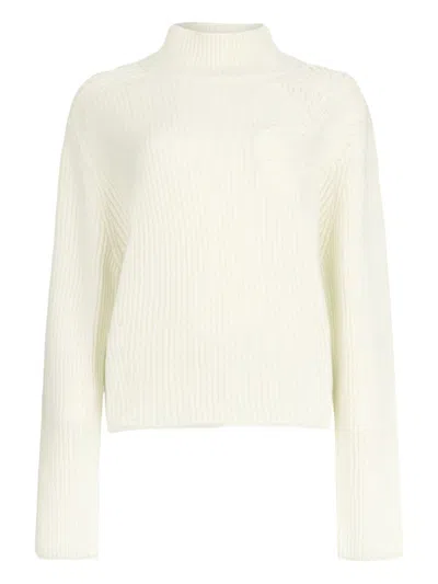 Liu •jo Liu Jo Ribbed Knit High Neck In Neutral