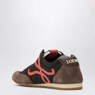 Loewe Multicolor Canvas And Suede Ballet Runner 2.0 Snea In Brown