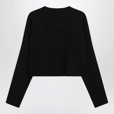 Loewe Black Cropped Woolblend Sweater