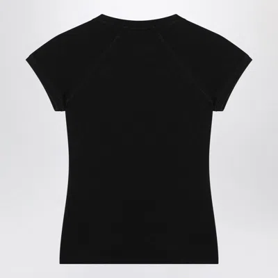 Loewe Anagram Embroidered Cotton-blend Jersey T-shirt In Black