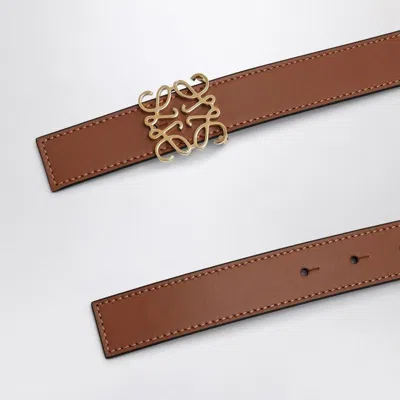 Loewe Reversible Leather Anagram Belt In Brown