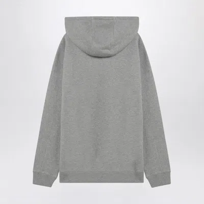 Loewe Gray Sweatshirt With Leather Flamenco Drawstring Men In Gray