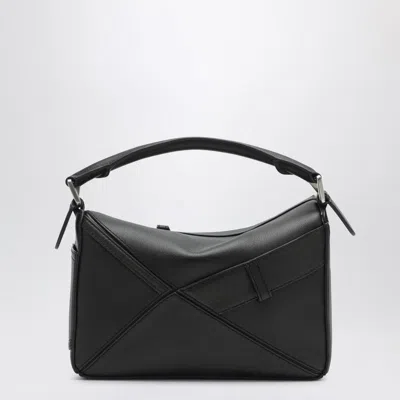 Loewe Small Puzzle Bag In Vintage Brown Panta In Black