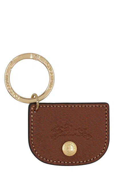 Longchamp Épure Leather Keychain In Brown