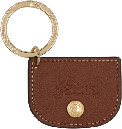 Longchamp Épure Leather Keychain In Brown