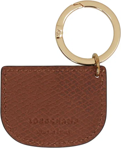 Longchamp Épure Leather Keychain In Brown
