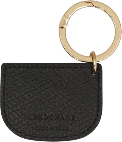 Longchamp Épure Leather Keychain In Black