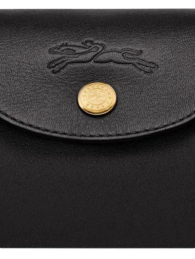 Longchamp Le Pilage Xtra Black Crossbody Bag With Removable Shoulder Strap And Embossed Logo On The Front In L