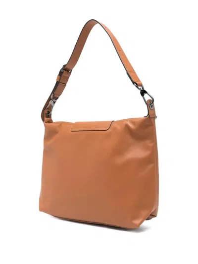 Longchamp Le Pliage Xtra Zip-fastenign Shoulder Bag In Brown