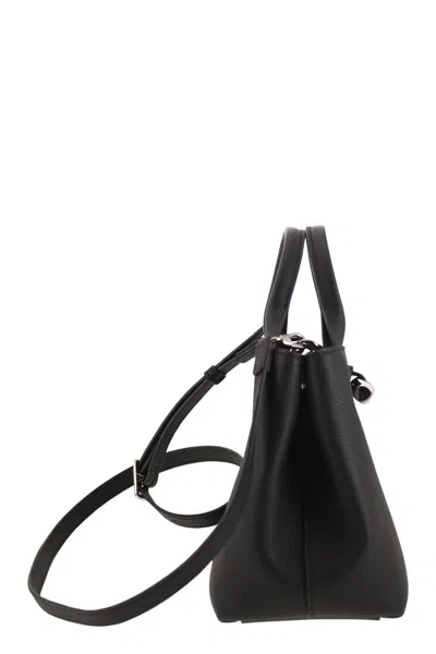 Longchamp Leather Tote Bags In Black
