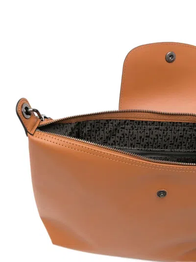 Longchamp Le Pliage Xtra Zip-fastenign Shoulder Bag In Brown