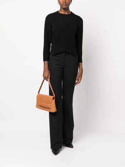 Loulou De Saison "mora" Lds Cropped Sweater In Black