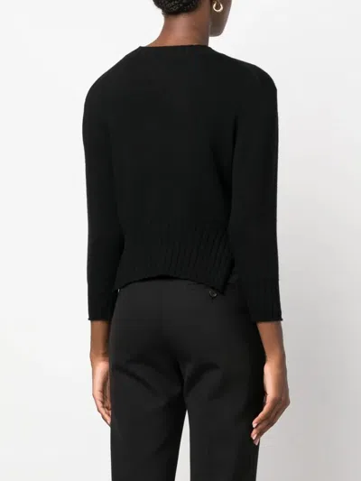 Loulou De Saison "mora" Lds Cropped Sweater In Black