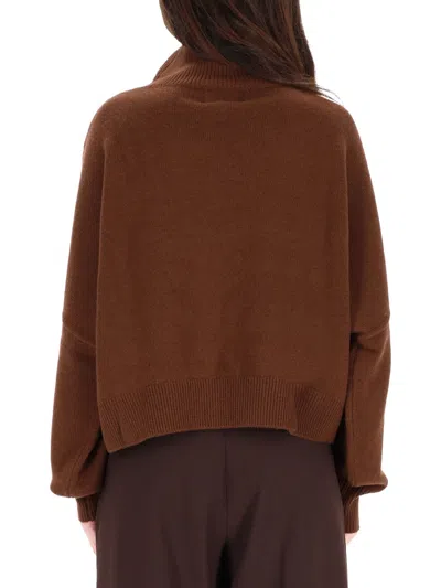 Loulou De Saison Brown Wool-cashmere Sweater In Brown