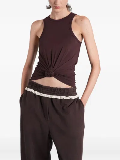Magda Butrym Top 02 Tank Top In Brown Cellulose In Brown