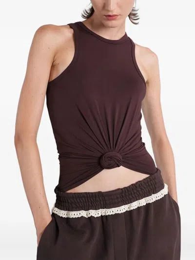 Magda Butrym Top 02 Tank Top In Brown Cellulose In Brown