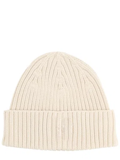 Maison Kitsuné Fox Head Cotton Beanie Accessories In Neutral